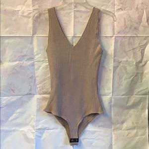Stretchy Purplish Tan Bodysuit